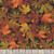 Timeless Treasures Fabrics Give Thanks Allover Metallic Autumn Leaves Black