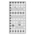 This 6-1/2 inch x 12-1/2 inch rectangle ruler features easy-to-read black and white markings printed in 1 inch grids marked in 1/8 inch and 1/4 inch increments.
