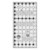 This 6-1/2 inch x 12-1/2 inch rectangle ruler features easy-to-read black and white markings printed in 1 inch grids marked in 1/8 inch and 1/4 inch increments.