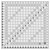 This 18-1/2 inch square features easy-to-read black and white markings printed in 1 inch grids marked in 1/8 inch and 1/4 inch increments.