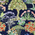 Hamilton Fabrics Weymouth Navy Bright Fruit Trees in Flower