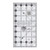 This 4-1/2 inch x 8-1/2 inch rectangle ruler features easy-to-read black and white markings printed in 1 inch grids marked in 1/8 inch and 1/4 inch increments.