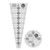 Use this 18 degree circle segment ruler set to cut 20-petal round or pointed Dresden Plates from strips with no waste of fabric.