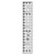 This 3-1/2 inch x 18-1/2 inch rectangle ruler features easy-to-read black and white markings printed in 1 inch grids marked in 1/8 inch and 1/4 inch increments.