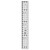 This 3-1/2 inch x 24-1/2 inch rectangle ruler features easy-to-read black and white markings printed in 1 inch grids marked in 1/8 inch and 1/4 inch increments.