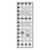 This 4-1/2 inch x 12-1/2 inch rectangle ruler features easy-to-read black and white markings printed in 1 inch grids marked in 1/8 inch and 1/4 inch increments.