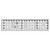 This 4-1/2 inch x 18-1/2 inch rectangle ruler features easy-to-read black and white markings printed in 1 inch grids marked in 1/8 inch and 1/4 inch increments.