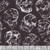 Timeless Treasures Fabrics Wicked Tossed Skull and Smoke Flame Black