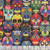 Timeless Treasures Fabrics Dia De Los Muertos Day Of The Dead Skull Folklore Multi