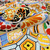 Covington Fabrics Talavera Mardi Gras Pottery Shards Mosaic