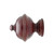 Select Drapery Rods and Hardware Solaris Finial for 2.25 Inch Diameter Rod Mahogany Sold by the Pai