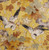 P / Kaufmann Fabrics Takoda Gold Dust Asian Cranes Flowers Cherry Blossom Foliage