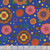 Quilting Treasures Carnivale  Large Flowers Royal