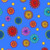 Quilting Treasures Carnivale  Royal Small Tossed Flowers