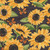 Andover Fabrics Sunflower Meadow by Andover Fabrics Black Large Sunflowers Barnwood