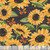 Andover Fabrics Sunflower Meadow by Andover Fabrics Black Large Sunflowers Barnwood