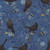Henry Glass Fabrics Blackbirds Calling Jan Mott Navy Blackbirds
