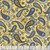 Henry Glass Fabrics Blackbirds Calling Jan Mott Yellow Floral Paisley