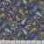 Henry Glass Fabrics Blackbirds Calling Jan Mott Blue Floral Paisley