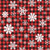Timeless Treasures  Fabrics Frosty Delights Snowflakes On Buffalo Plaid Red