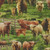 Timeless Treasures Fabrics Rolling Hills Highlands Cows Multi