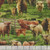Timeless Treasures Fabrics Rolling Hills Highlands Cows Multi