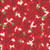 Wilmington Prints Cardinal Cozy Nancy Mink Packed Poinsettias Cream