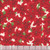 Wilmington Prints Cardinal Cozy Nancy Mink Packed Poinsettias Cream