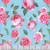 Timeless Treasures  Fabrics Belle Fleur Tossed Paris Roses Blue