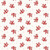 Henry Glass Fabrics Another Stroll Along the Seine Nosegay Floral Cream Red