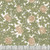 FreeSpirit Fabrics Emery Walker's House William Morris & Co Rambling Rose Leafy, fabric with a floral pattern featuring green leaves and pink roses on a white background, suitable for quilting and interior decor.