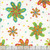 Blank Quilting Fabrics Color Burst Fran Morgan Marshmallow Pinwheel Flower Blooms