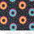 Moda Fabrics Snack Shack Crystal Manning Midnight Snack Frosted Doughnuts