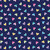 Benartex Fabrics Fairytale Dreams Bejeweled Hearts Navy Blue