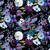 Clothworks Fabrics Midnight Dreams Melissa Polomisky Midnight Navy Large Floral