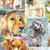 Clothworks Fabrics Best Friends by Lexi Grenzer Multi Dog Collage