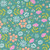 Moda Fabrics Laguna Sunrise Sherri & Chelsi Teal Blue Wild Rose