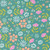 Moda Fabrics Laguna Sunrise Sherri & Chelsi Teal Blue Wild Rose