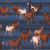 Windham Fabrics Spirit Trail Stallions Navy Blue