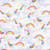 Timeless Treasures Fabrics Castle in the Clouds Multi Rainbow Unicorns.