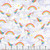 Timeless Treasures Fabrics Castle in the Clouds Multi Rainbow Unicorns.