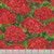 Timeless Treasures Fabrics Scarlet Beauty Red Packed Geranium Blooms and Leaves