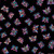 Quilting Treasures Fabrics Night Flight by Dan Morris Black Blue Red Yellow Butterfly Toss