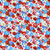 Timeless Treasures Fabrics Stars and Stripes USA Small Patriotic Floral