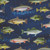 Timeless Treasures Fabrics Cabin Rules by Gail Caddon Blue Fish