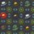 In The Beginning Fabrics Dragons - Emerald Reign Orange Green Dragon Eyes