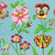 Free Spirit Fabrics Kaffe Fassett Collective February 2025 Flower Studies Blue