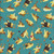 Elizabeth's Studios Fabrics Fitness Chicks Turquoise Blue Tossed Chicks