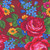 Elizabeth's Studios Fabrics Ukrainian Kokum Scarf Maroon Red Floral