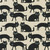 Robert Kaufman Fabrics Cotton Flax Prints Cream Black White Cats.